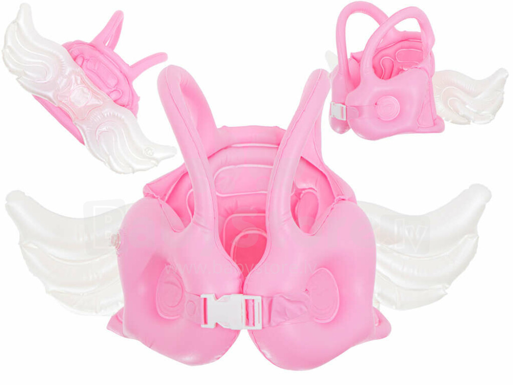 Ikonka Art.KX5538 Life jacket kapok inflatable wings pink buy online  Babystore.lv