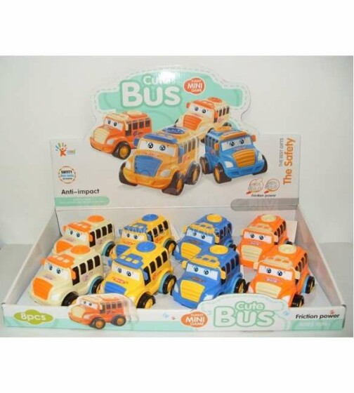 Tasso straipsnis.190 Vaikų žaislų inercijos autobusas, 11 cm