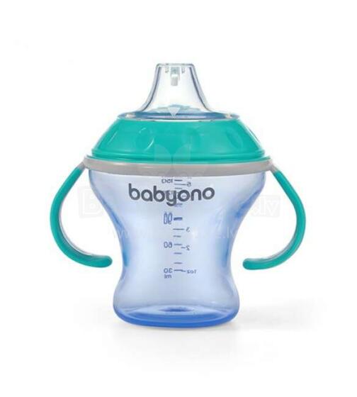 Krūze ar mīksto uzgali NATURAL NURSING 180 ml BabyOno 1456/01 turquoise