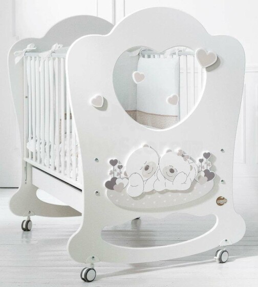 Baby Expert Sogno White/Dove Art.100337 Ekskluzīva bērnu gulta