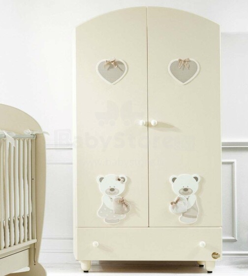 Baby Expert Armadio Bon Bon Cream Art.100374 Эксклюзивный двухстворчатый шкаф