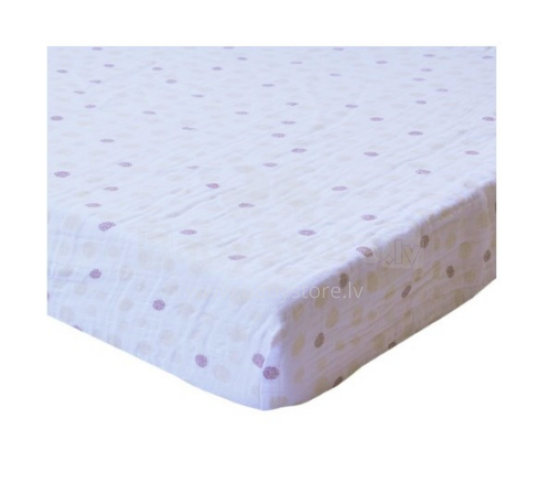 Doux Nid Drap Housse Mousseline Blanc Birdy Art.1900929