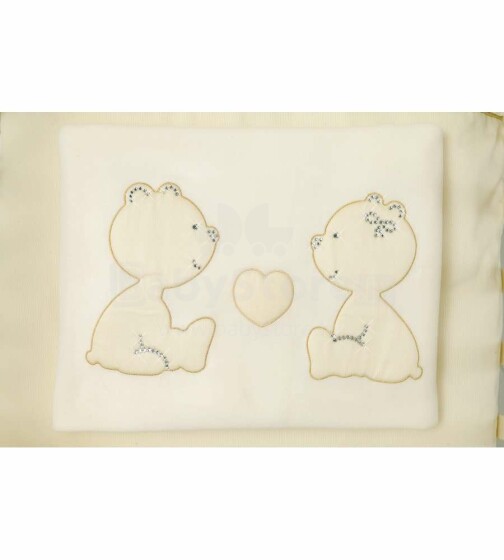 Baby Expert Blanket Cuore di Mamma Cream Art.100775 Bērnu sedziņa ar izšuvumu un aplikāciju 110x130 cm