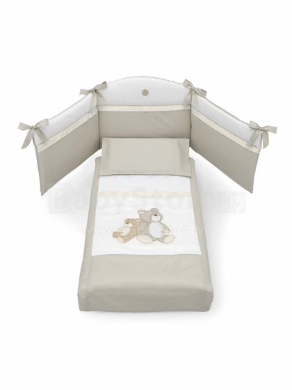 Erbesi Lilo&Gio White/Sand  Art.100881  Комплект изысканного детского постельного белья из 4-х частей