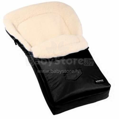 WOMAR Nr.7 Black Standard Спальный мешок на овечьей шерсти для коляски NORTH POLE