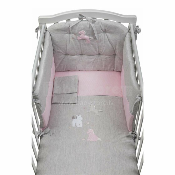Picci Milky Melange/Pink Art.101096  комплект детского постельного белья из 4 частей