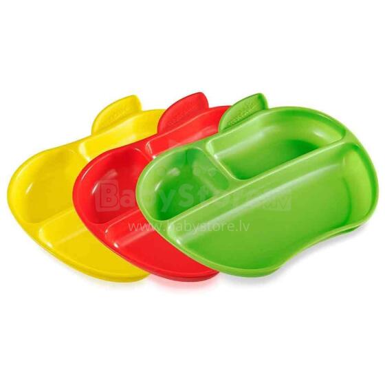 Munchkin Art.183714 Apple Pomme Divided Plates , 3 psc