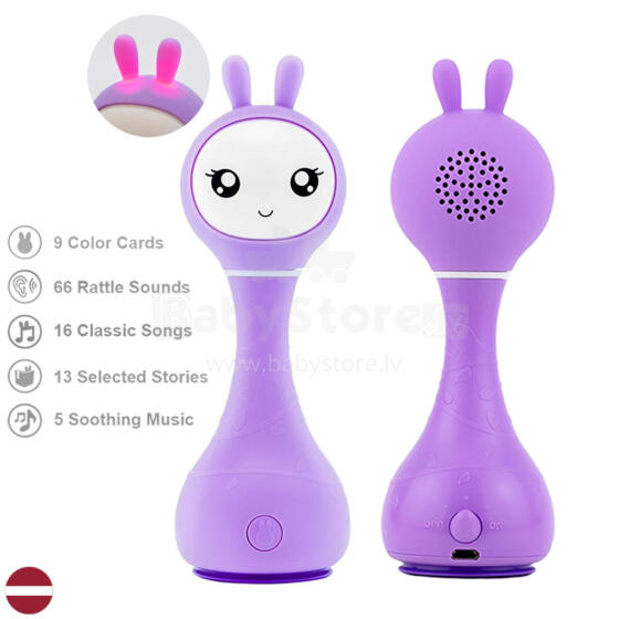 Alilo Smart Hare R1 Purple LV – Interactive Musical Developmental Toy for Children from 0+ with Latvian Voice