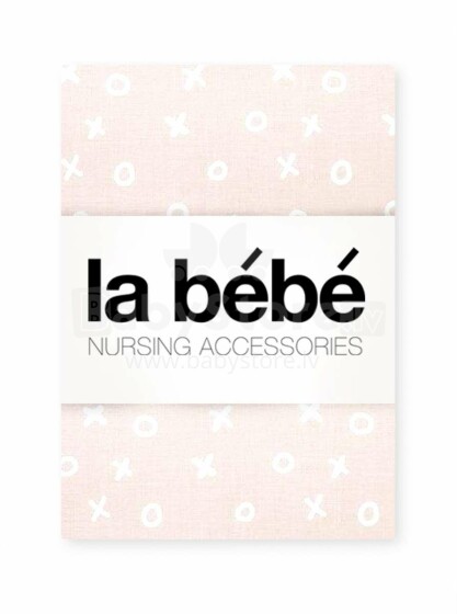 La Bebe Nursing TicTacToe Pink Art.101611 Kokvilnas/Satīna Autiņu komplekts 75x75 cm (3 gab.)