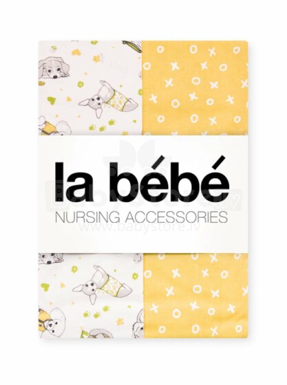 La Bebe™ Set 100x140/40x60 Art.101681 Funny Dogs Natural Cotton Baby Cot Bed Set  100*140 cm