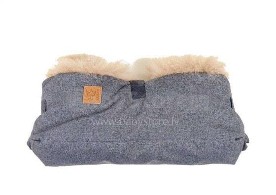 Kaiser '20 Zottel Double Cappuccino Handmuff Art.6583479 Marine Melange