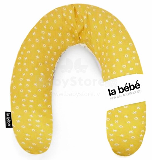 La Bebe ™ Rich Art. 101733 „TicTacToe“ medvilnės slaugos motinystės pagalvės pasaga maitinimui, miegui, pasaga nėščioms moterims 30x175cm