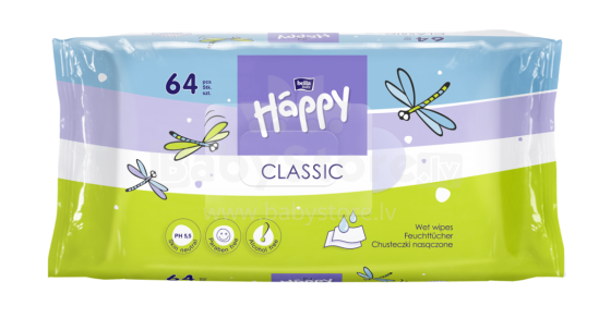 Happy Classic mitrās salvetes  64gb.