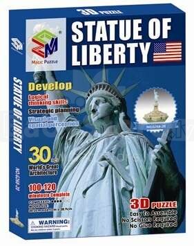 3D dėlionės magija-dėlionės menas. 293573 Jungtinių Valstijų Laisvės statula