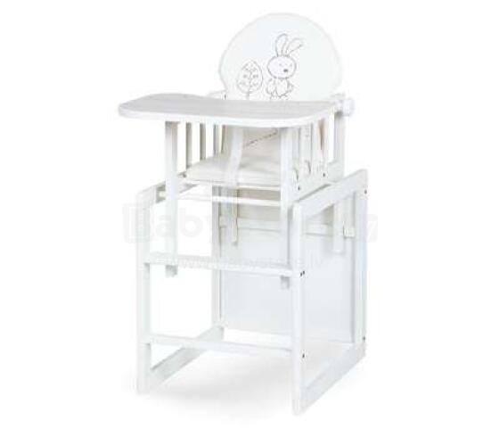 Klups Agnieszka III De Luxe Rabbit ecru/white Стульчик для кормления
