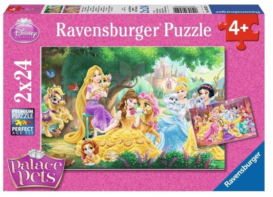 „Ravensburger“ galvosūkis 089529V „Disney Princess“ dėlionės 2x24vnt.