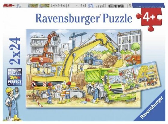 Ravensburger Puzzle 078004V statybvietės galvosūkiai 2x24gb.