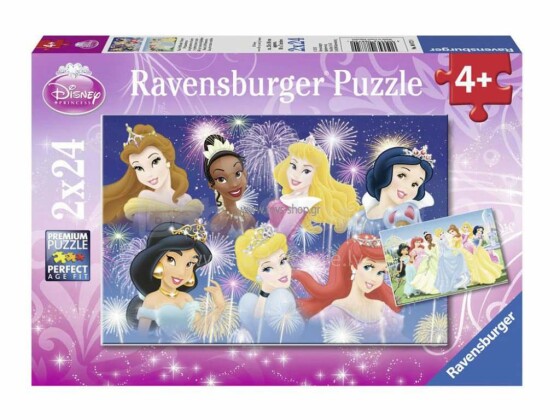 „Ravensburger“ galvosūkis 088720V „Disney Princess“ dėlionės 2x24vnt.