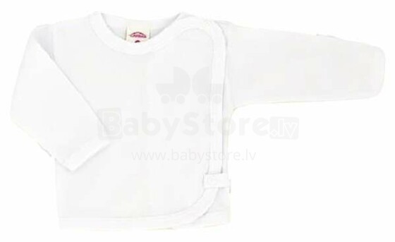 „Makoma Art.0010“ balti kūdikio medvilniniai marškinėliai ilgomis rankovėmis, 100% medvilnė