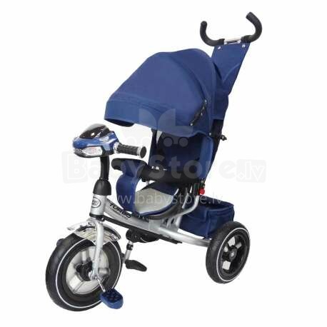 Aga Design Turbo Air Blue Art.102809 Детский интерактивный трехколесный велосипед со световыми и звуковыми эффектами, c надувными колёсами