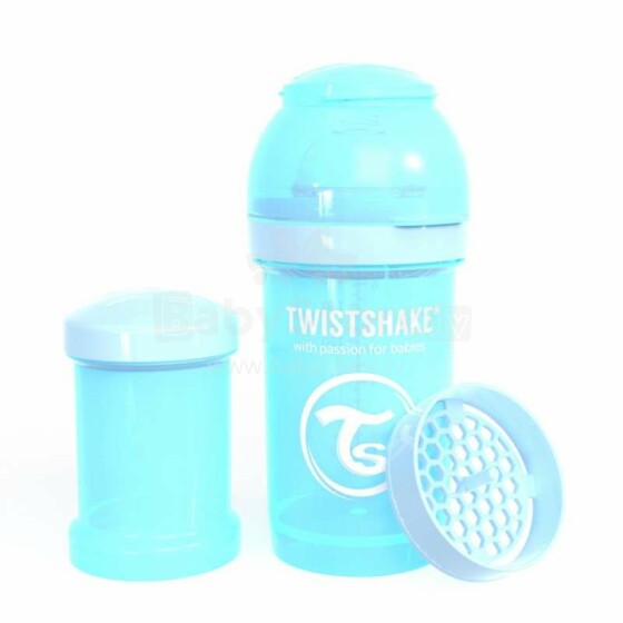 Twistshake  Art.78250 Pastel Blue  Бутылочка-шейкер для кормления 180 мл