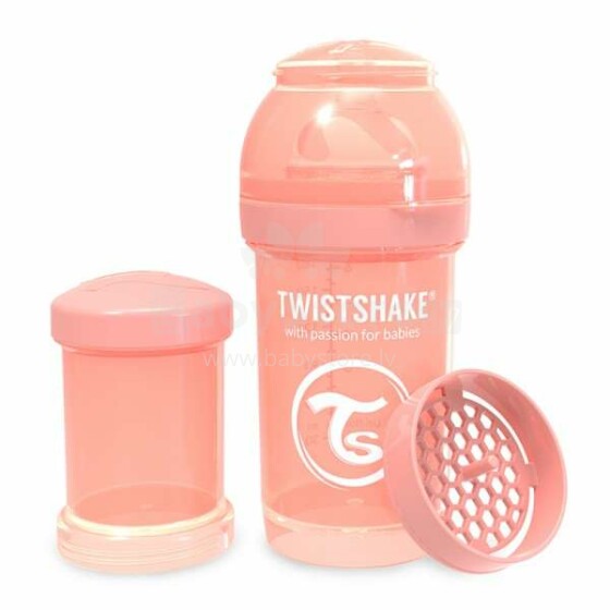 „Twistshake  Art.78312“ pastelinis persikų maitinimo butelis 180 ml