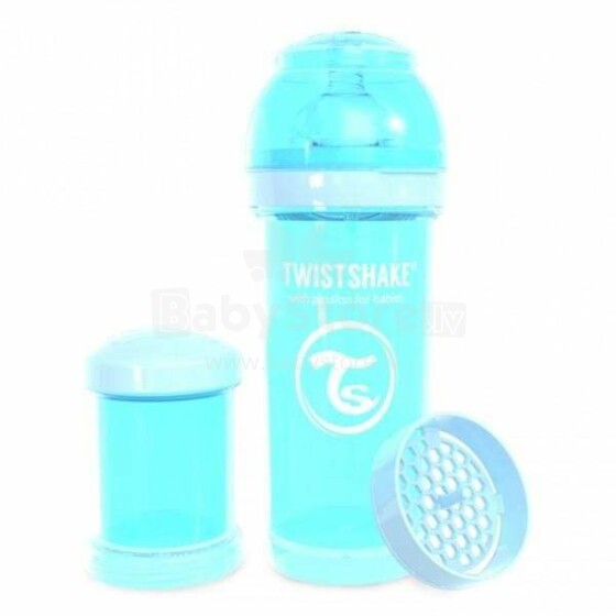 Twistshake  Art.78256 Pastel Blue  Бутылочка-шейкер для кормления 260 мл