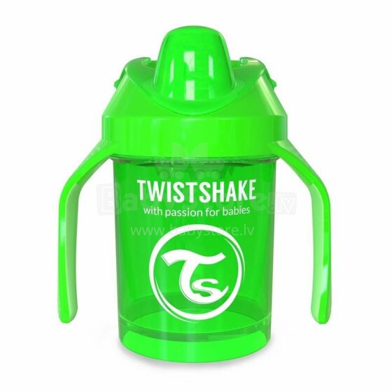 „Twistshake Mini“ puodelis, 78051, žalias butelis su snapeliu nuo 4+ mėnesių, 230 ml