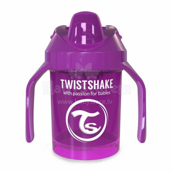 Twistshake Mini Cup Art.78052 Purple Pudelīte ar snīpi no 4 +mēn, 230 ml