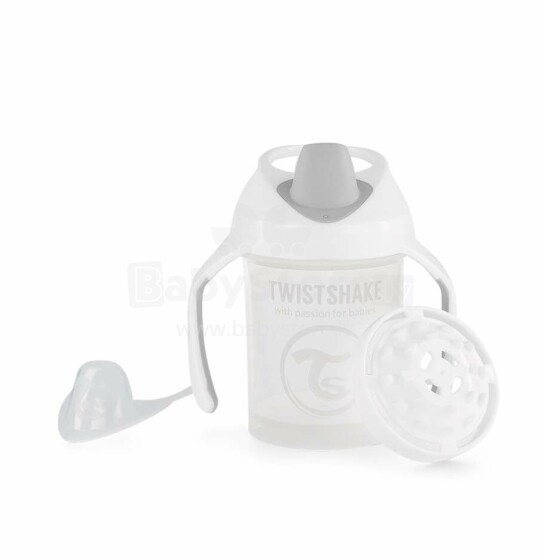 „Twistshake Mini Cup“ 78053 baltas butelis su snapeliu nuo 4+ mėnesių, 230 ml