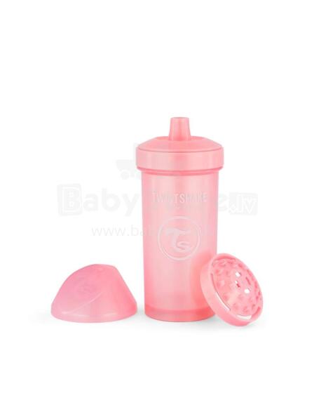 Twistshake Kid Cup Art.78279 Pastel Pink Pudelīte ar snīpi no 12 +mēn, 360 ml