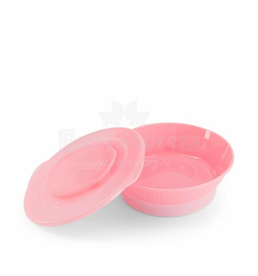 „Twistshake Bowl“ Nr. 78149 Pastelinis rožinis mokomasis kepalas su dangčiu