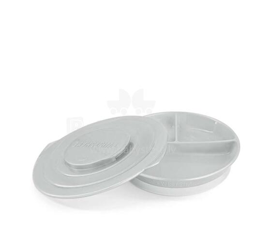 Twistshake Divided Plate Art.78172 Pastel Grey