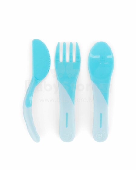 Twistshake Learn Cutlery Art.78201 Pastel Blue  Столовые приборы- ложка, вилка, нож