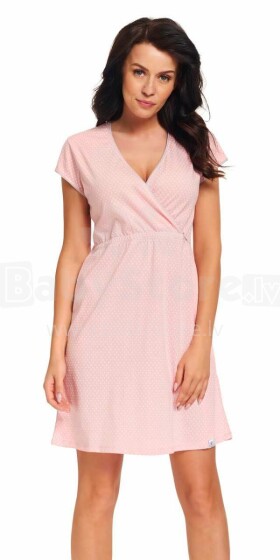 Dobranocka art.9394 Saldūs rožiniai medvilniniai naktiniai marškiniai nėščioms moterims / mityba