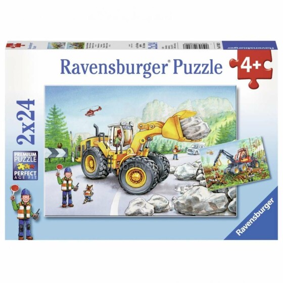 Ravensburger Puzzle Diggers Art.R07802  Пазл Землекопы 2x24 шт.