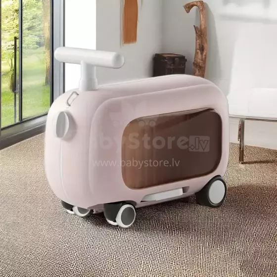 Travel Boarding Luggage Suitcase Art.103734 Pink  Чемодан-сиденье на колесах 3 в 1