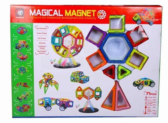Magical Magnet Art.294320 Magnētiskais  konstruktors 71 gab.