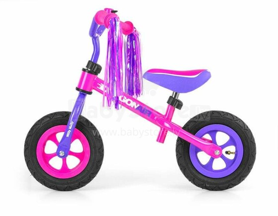 MillyMally Dragon Air Pink Art.103988 Детский велосипед - бегунок с металлической рамой и надувными колесами 10''