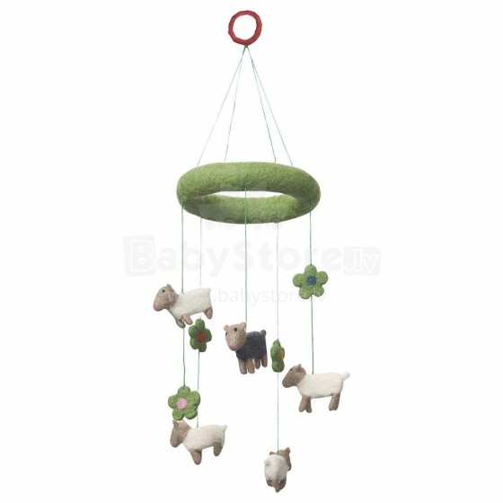 Klippan of Sweden Mobiles Sheep Art.600069 Piekarināmā  rotaļlieta bērnu ratos no vilnas