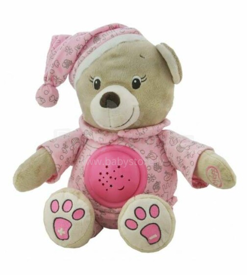 BabyMix Art.TE8465-30P pink Musical bear with projector