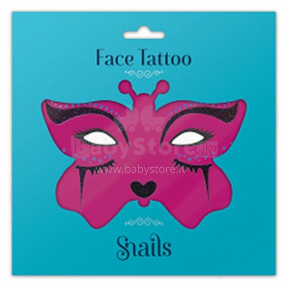 Sraigės veido tatuiruotės „Midnight Cat Art.0408“ veido lipdukai