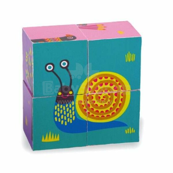 Oops Snails Art.16009.10 Easy Blocks Развивающая деревянная игрушка кубики