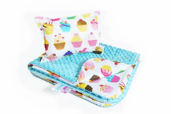 Baby Love  Art.104599 Minky Set Комплект белья  - мягкое двухсторонее одеяло-пледик из микрофибры + подушка