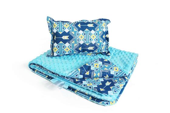 La bebe™ Minky Set 50x75/25x35 Art.104601 Double-sided microfiber blanket Bubble