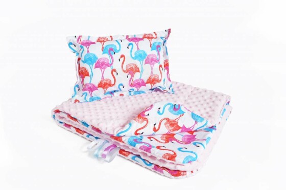 Baby Love  Art.104602 Minky Set Комплект белья  - мягкое двухсторонее одеяло-пледик из микрофибры + подушка