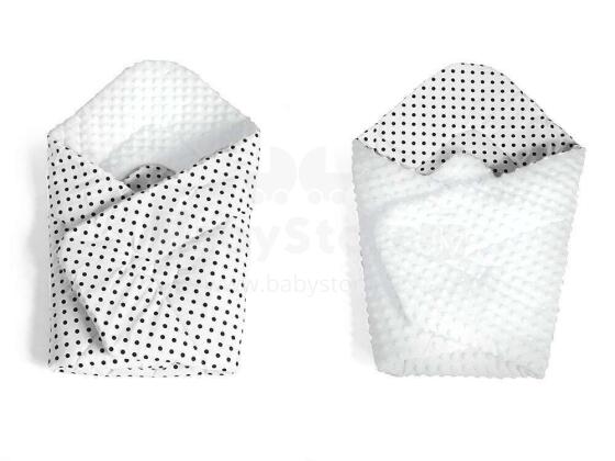 La bebe™ Swaddle Minky+Cotton Art.104610 White Baby blanket