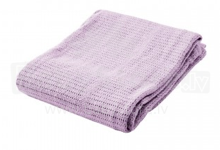 Babydan Purple Art.6355-80-1 Хлопковый ажурный детский пледик-одеялко 70х90 см