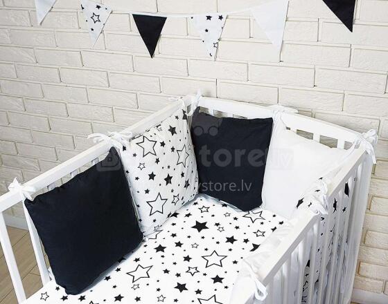 La bebe™ Cotton Borders Set 8 Art.104824 Stars 8 parts bedding