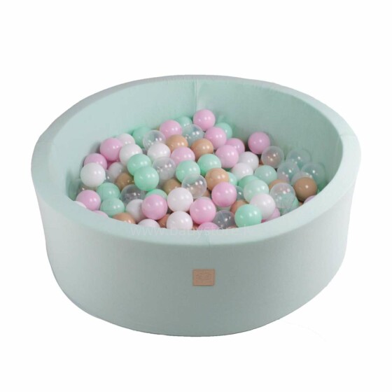 MeowBaby® Color Round Art. 105094 Mint Cupcake sausas baseinas su kamuoliukais (250vnt.)